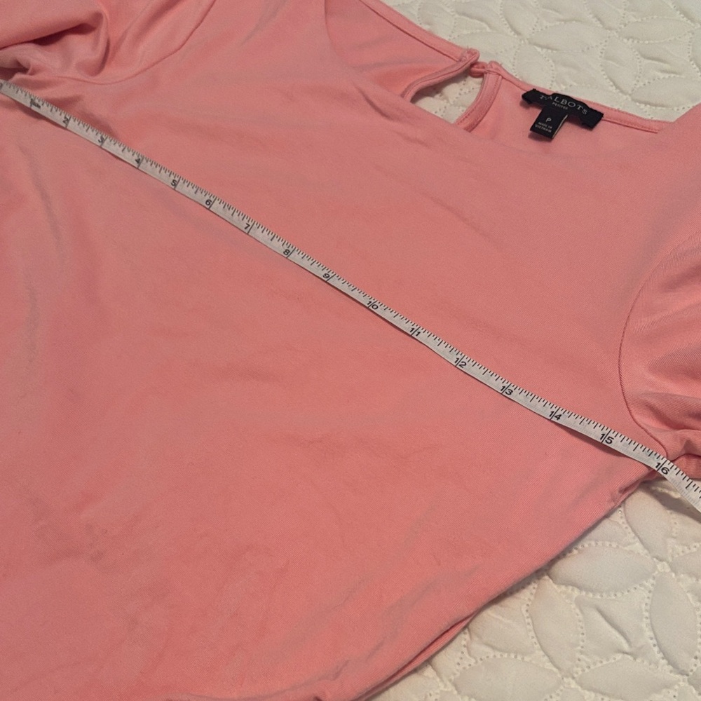 Talbots 2 pc Multicolor Fair Isle Inspired Pullover Sweater and Ruched LS Top SP - Picture 16 of 16